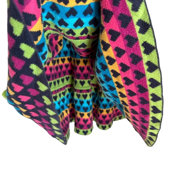 Hanana Anderson Girls Knitted Rainbow Heart Pattern Sweater Dress Size 120 (6-7) - Picture 3 of 7